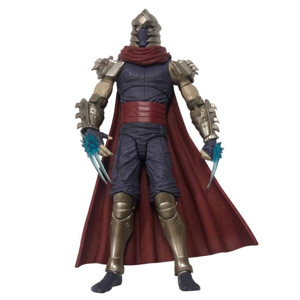 NECA TMNT Shredder Action Figure Mirage Comics Style Red Cape Bladed Gauntlets